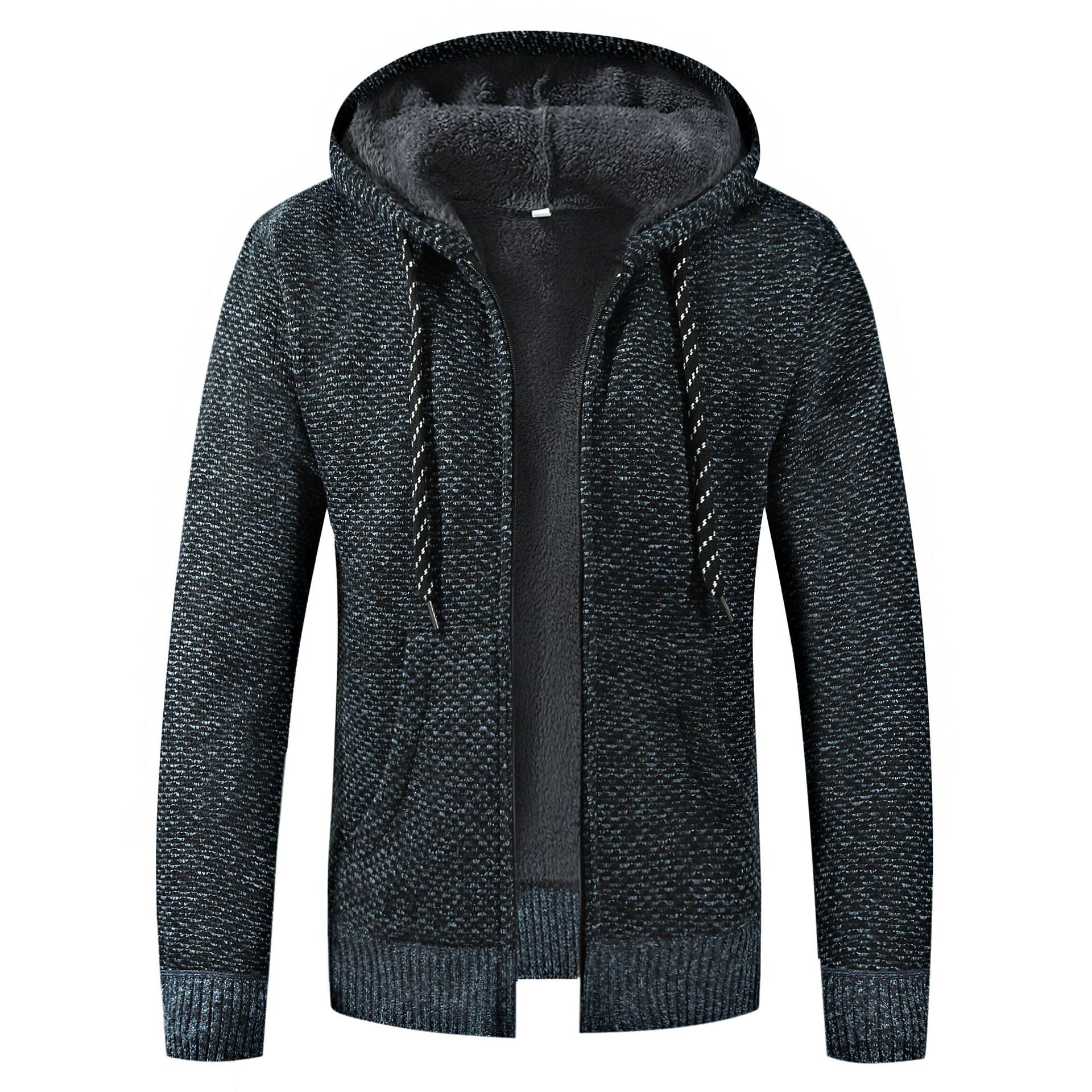 Men’s Checked Fleece Jacket in Casual Zip-Up Style | Warm Winter Jacket
