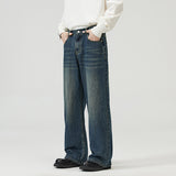 Men’s Loose Fit Jeans in Casual Streetwear Style | Wide Leg Denim Trousers