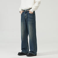 Men’s Loose Fit Jeans in Casual Streetwear Style | Wide Leg Denim Trousers