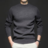 Men’s Wool Sweater in Classic Crew Neck Style | Warm Knitted Jumper