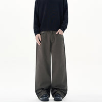 Men’s Loose Fit Jeans in Minimal Streetwear Style | Wide Leg Casual Trousers
