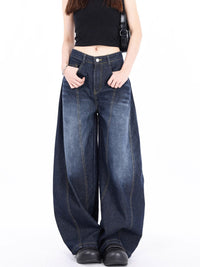Women’s Wide Leg Baggy Jeans High Waist | Casual Ladies Trousers Denim Style