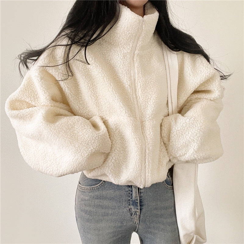 Women’s Fleece Jacket in Fluffy Oversized Style | Warm Winter Coat