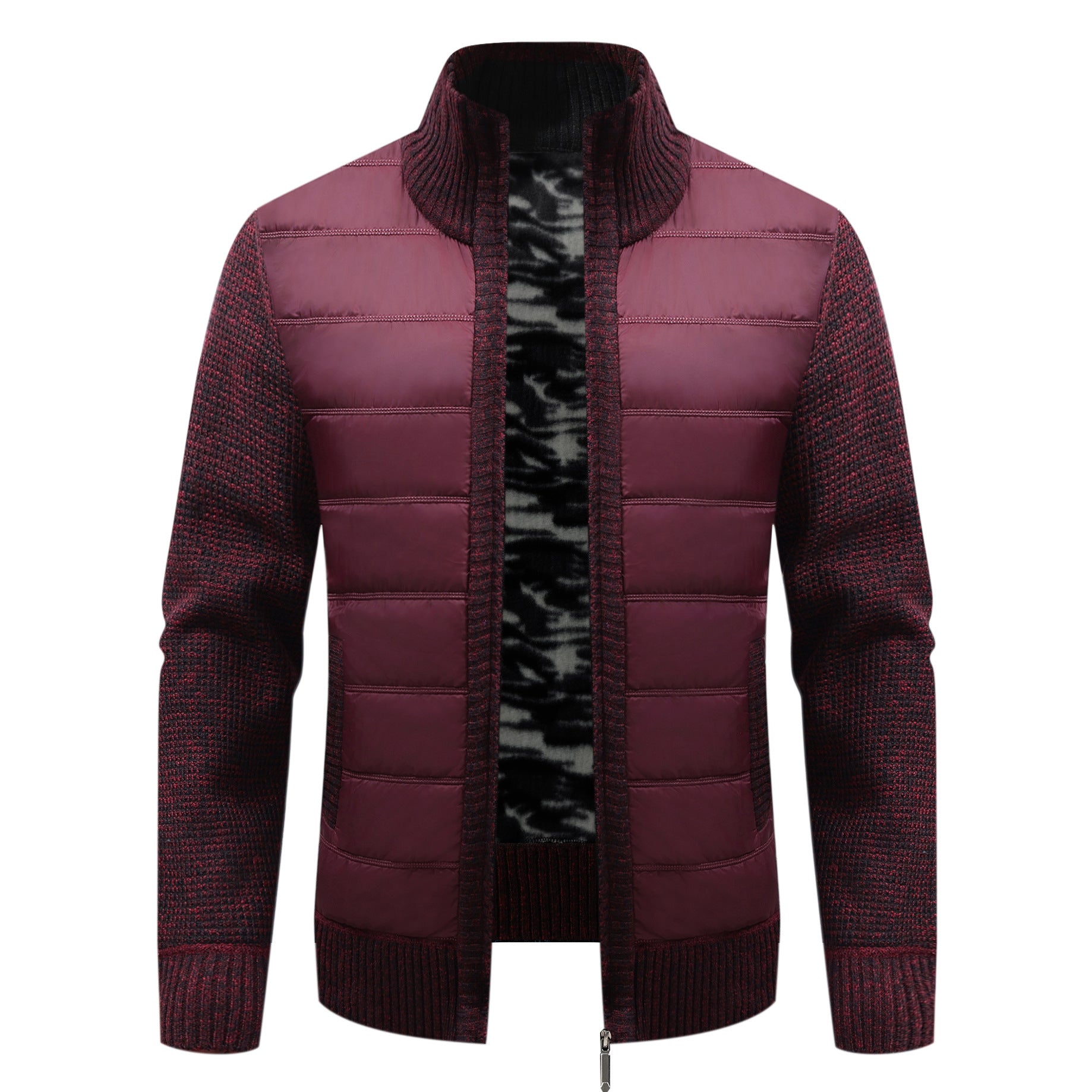 Men’s Checked Fleece Jacket in Casual Zip-Up Style | Warm Winter Jacket