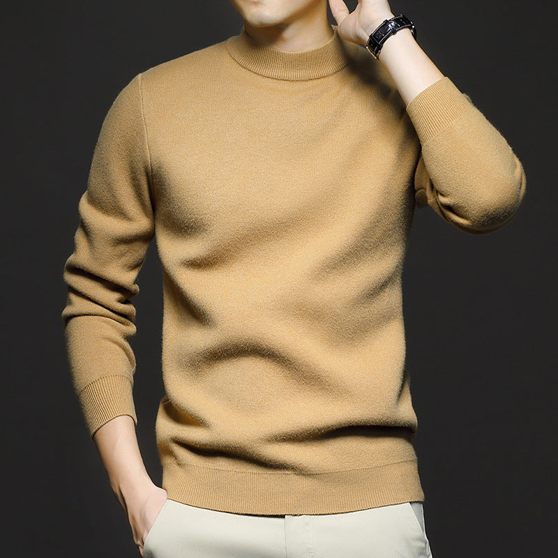 Men’s Wool Sweater in Classic Crew Neck Style | Warm Knitted Jumper