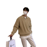 Men’s Long Sleeve Polo in Half Zip Sweatshirt Style | Casual Smart Knit Top