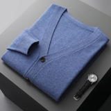 Men’s Lightweight Button-Up Cardigan | Slim Fit Knitwear | Smart Casual Layer | All Season Jumper