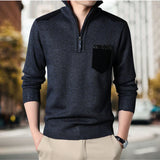 Men’s Turtleneck Pullover with Half Zip | Warm Winter Sweater