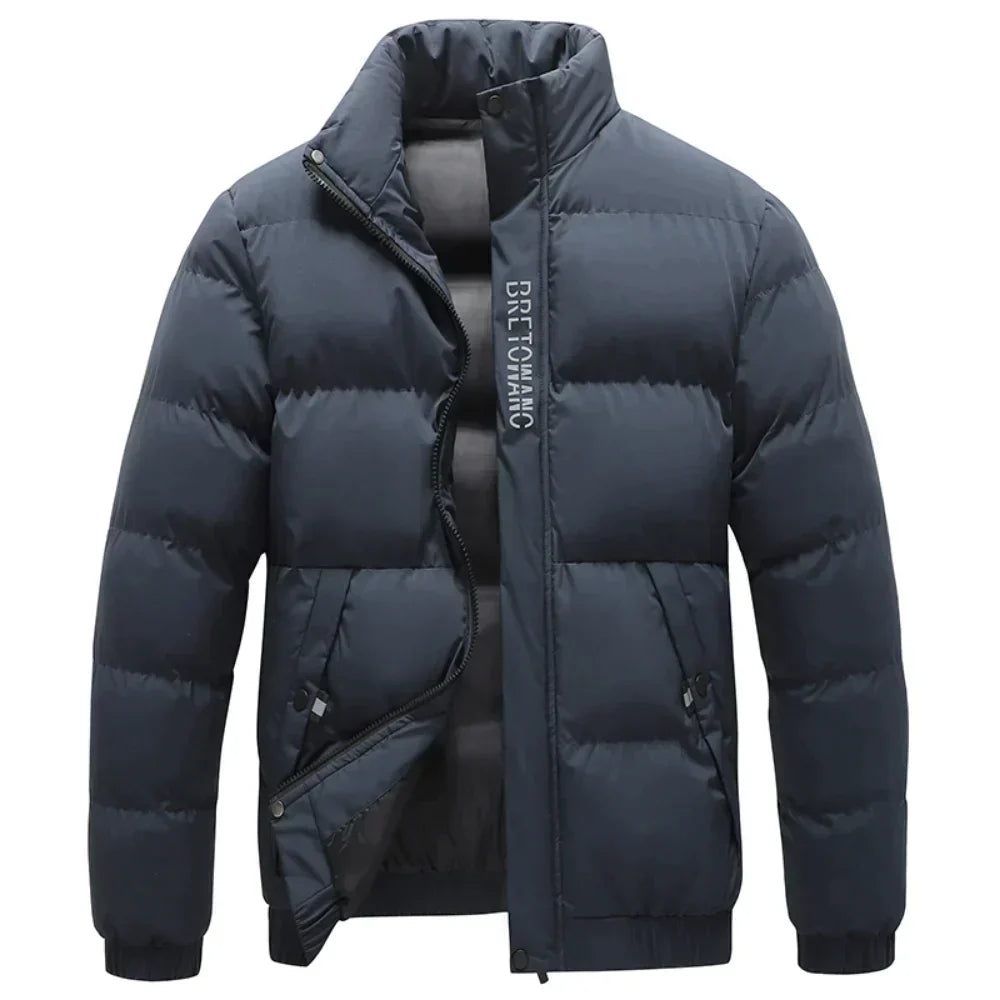 Men’s Puffer Winter Jacket with Waterproof Design | Warm Padded Coat for Cold Weather