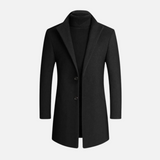 Men’s Classic Overcoat | Smart Winter Coat | Longline Fit | Wind-Resistant Outerwear