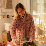 Women’s Quilted Jacket | Floral Print | Lightweight Design | Casual Smart Layer