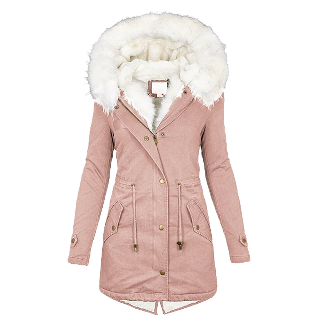 Women’s Winter Jacket | Warm Fleece Lined Coat | Windproof Hooded Outerwear | Comfortable Cold-Weather Layer