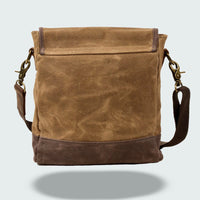 Waxed Canvas Crossbody Bag | Vintage Travel Style | Compact Everyday Carry