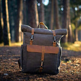 Vintage Roll Top Backpack | Rugged Everyday Bag | Durable Travel Companion