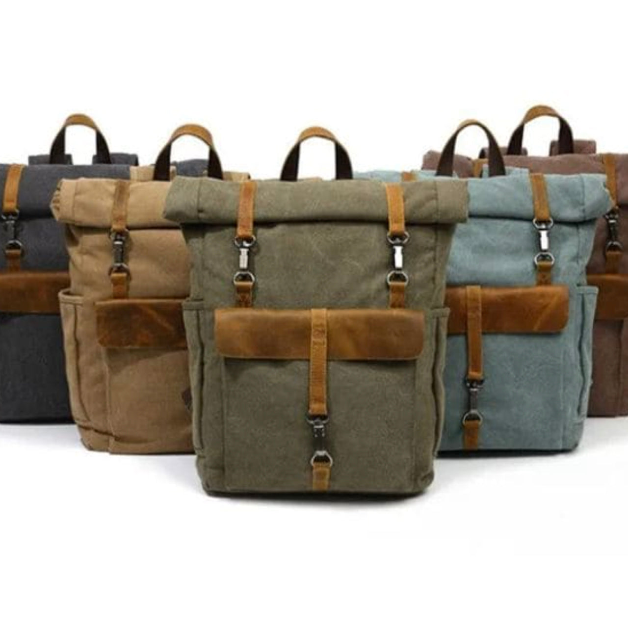Vintage Roll Top Backpack | Rugged Everyday Bag | Durable Travel Companion