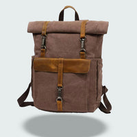 Vintage Roll Top Backpack | Rugged Everyday Bag | Durable Travel Companion
