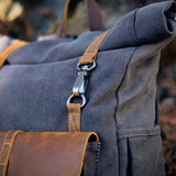 Vintage Roll Top Backpack | Rugged Everyday Bag | Durable Travel Companion