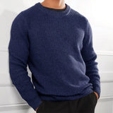 Men’s Crew Neck Jumper | Textured Knit | Casual Winter Layer