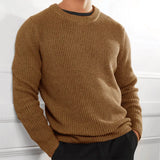 Men’s Crew Neck Jumper | Textured Knit | Casual Winter Layer