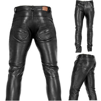 Men’s Leather Pants | Slim Fit Trousers for Men with Modern Rock Style