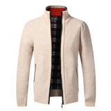 Men’s Knitted Cardigan with Full Zip Style | Warm Fleece Lined Winter Sweater