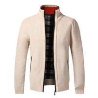 Men’s Knitted Cardigan with Full Zip Style | Warm Fleece Lined Winter Sweater