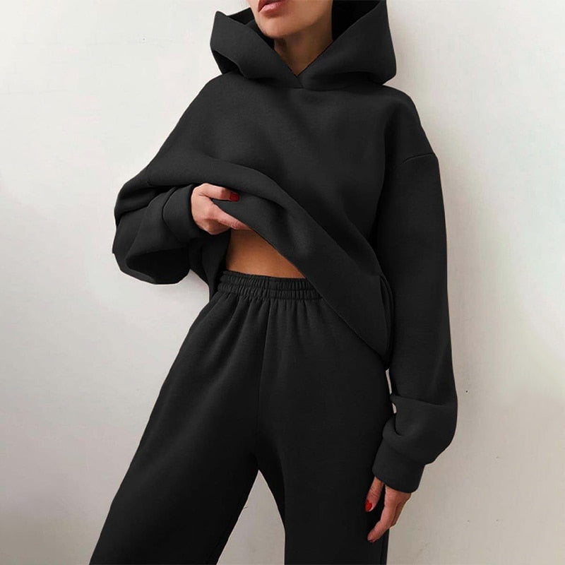 Women’s Two-Piece Loungewear Set | Cozy Hoodie and Joggers | Relaxed Fit Homewear | Soft Casual Outfit