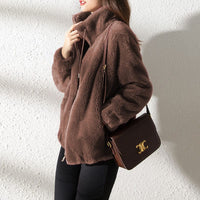 Women’s Fleece Winter Jacket with High Collar | Warm Everyday Coat