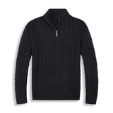 Men’s Half Zip Sweater | Quarter Zip Jumper | Ribbed Hem | Smart Knitwear