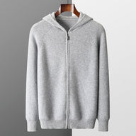Men’s Knitted Hoodie | Zip-Up Sweater | Soft Hooded Knit | Autumn Layering Piece