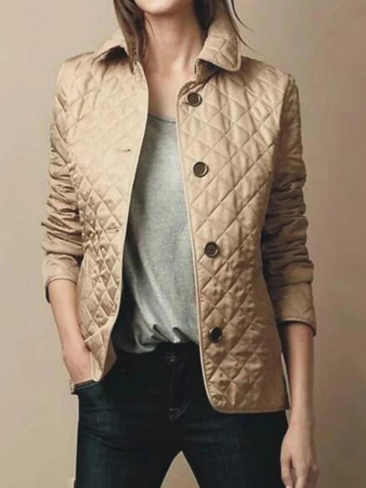 Women’s Quilted Jacket in Tailored Slim Fit | Elegant Ladies Lightweight Coat