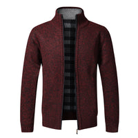 Men’s Knitted Cardigan with Full Zip Style | Warm Fleece Lined Winter Sweater