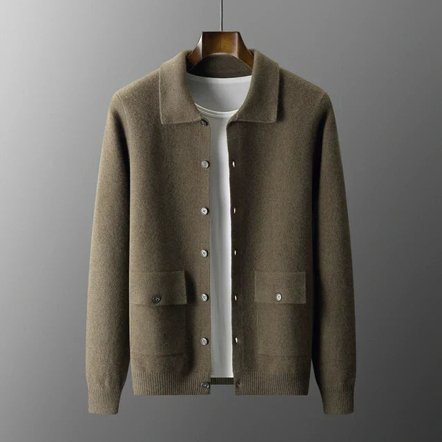Men’s Button-Up Knit Cardigan | Smart Casual Layer | Soft Touch Knitwear | Autumn Essentials