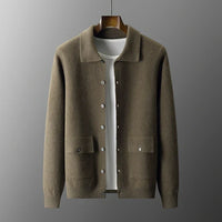 Men’s Button-Up Knit Cardigan | Smart Casual Layer | Soft Touch Knitwear | Autumn Essentials