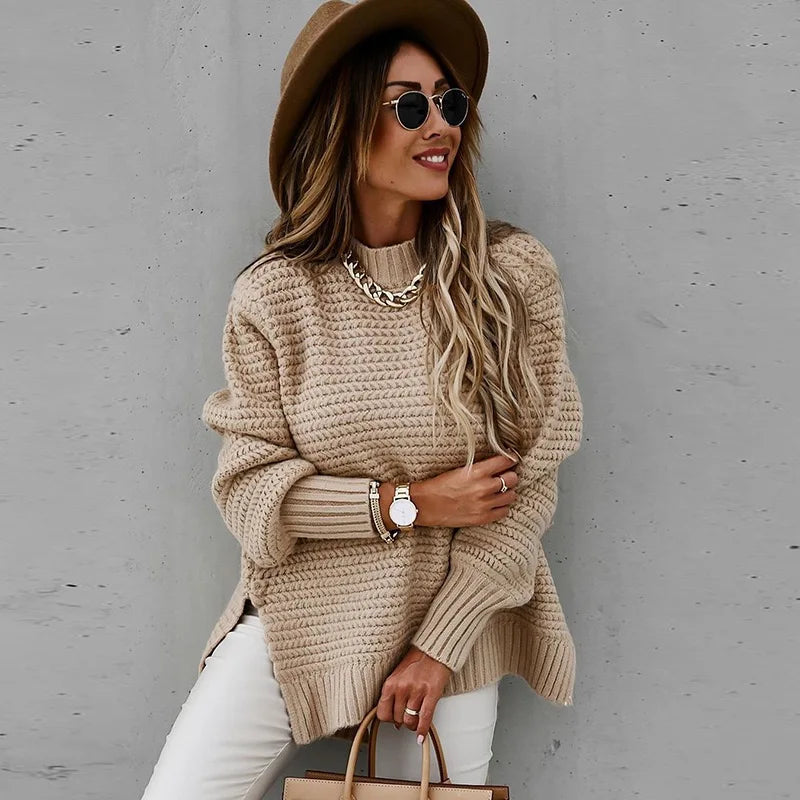Women’s Turtle Neck Knit Cardigan in Chunky Coatigan Style | Warm Winter Layer