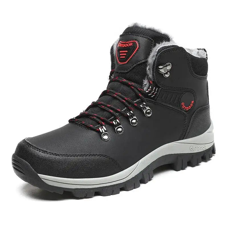 Men’s Winter Snow Boots with Fur Lining | Waterproof Warm Ankle Work Shoes
