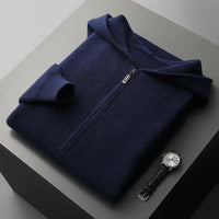 Men’s Knitted Hoodie | Zip-Up Sweater | Soft Hooded Knit | Autumn Layering Piece
