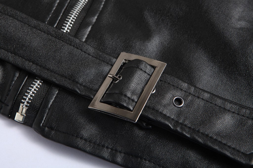 Men’s Leather Bomber Jacket in Classic Fit | Stylish Winter Jacket
