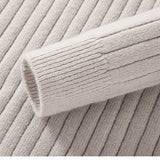 Men’s Ribbed Half Zip Jumper | High Collar Knit | Zip-Up Sweater | Tailored Fit