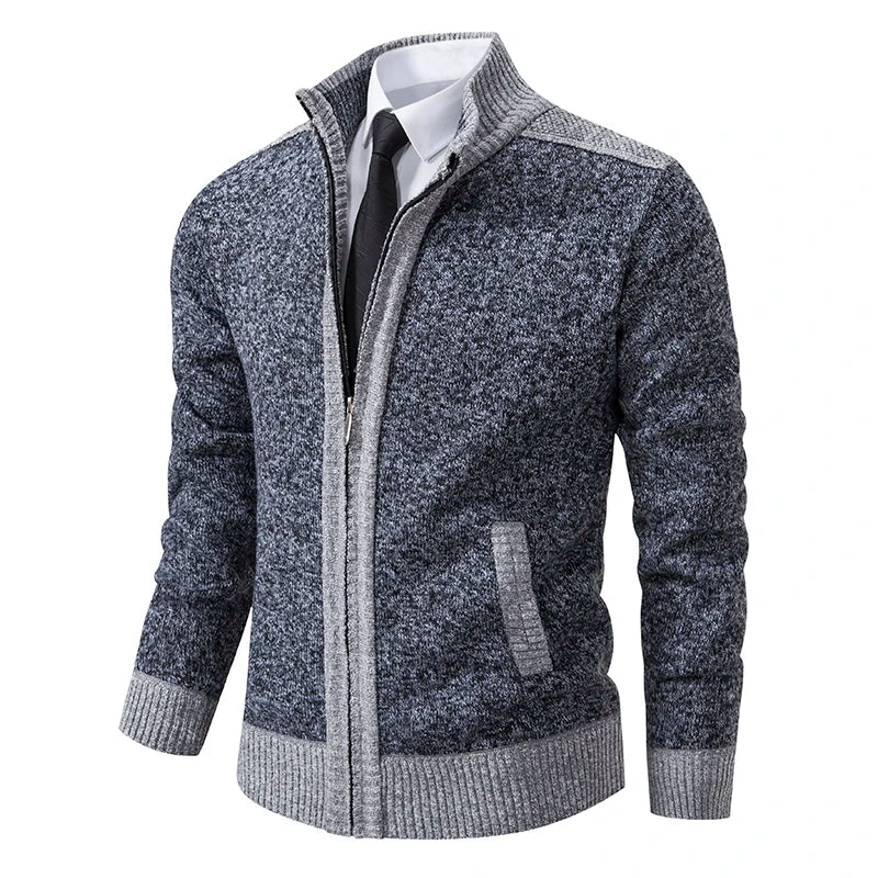 Men’s Zip-Up Cardigan Sweater | Warm Knitted Jacket for Winter
