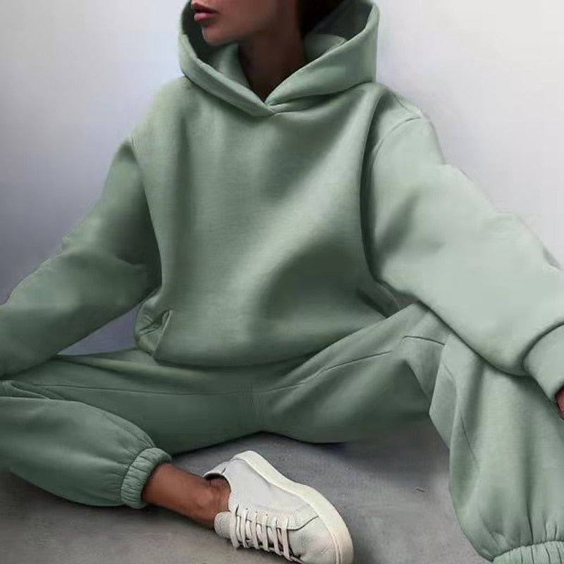 Women’s Two-Piece Loungewear Set | Cozy Hoodie and Joggers | Relaxed Fit Homewear | Soft Casual Outfit