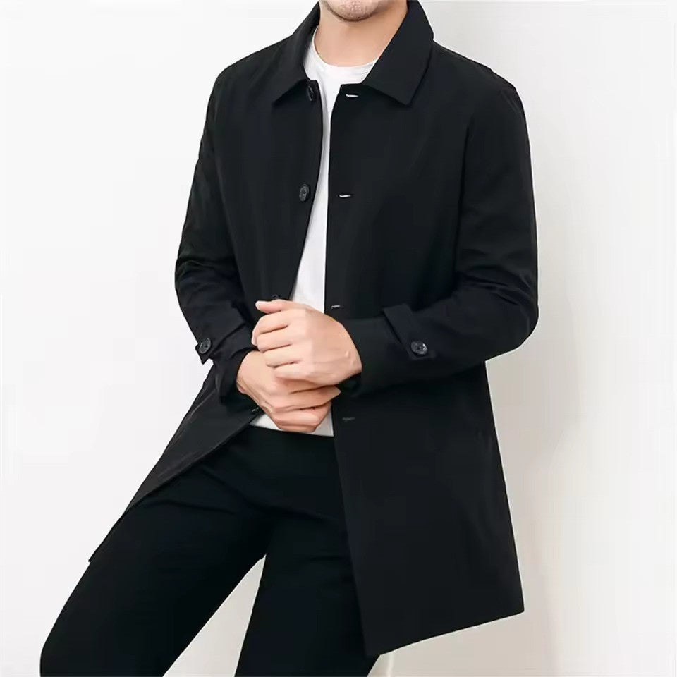 Men’s Classic Water-Repellent Overcoat | Timeless Design | Weather Protection