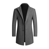Men’s Classic Overcoat | Smart Winter Coat | Longline Fit | Wind-Resistant Outerwear