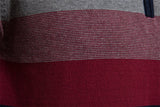 Men’s Striped Quarter Zip Jumper | High Collar Sweater | Slim Fit Knit | Autumn Layer