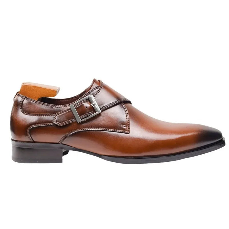Men’s Monk Strap Dress Shoes | Classic Formal Footwear | Buckle Closure