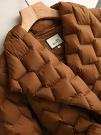 Women’s Long Down Jacket with Belt | Warm Puffer Winter Coat