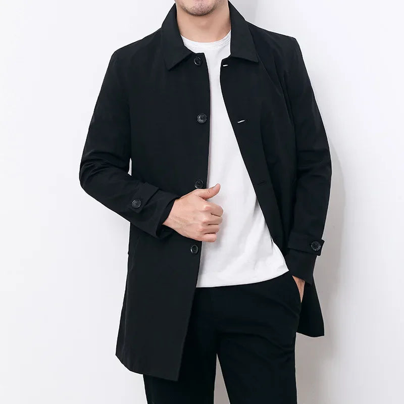 Men’s Classic Water-Repellent Overcoat | Timeless Design | Weather Protection
