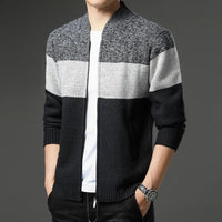 Men’s Cardigan with Zip Front Knit Design | Warm Autumn Winter Sweater