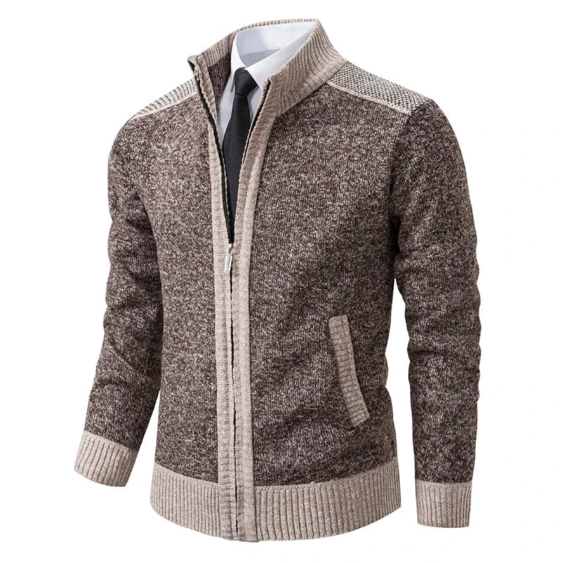Men’s Zip-Up Cardigan Sweater | Warm Knitted Jacket for Winter