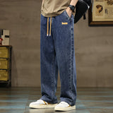 Men’s Drawstring Wide Leg Jeans | Relaxed Fit | Street Style